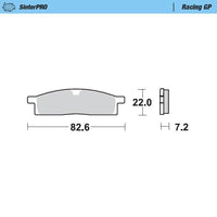 Moto-Master Front Left Pro Racing GP Sintered Brake Pads For Yamaha YZ 85 LW (19/16) 2002-2026