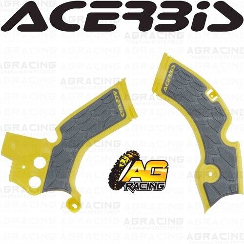 Acerbis X-Grip Frame Protector Guards Yellow Grey For Suzuki RM-Z 250 2010-2018