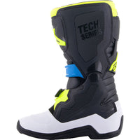 Alpinestars 2025 Tech 7S Youth Motocross Boots Black Enamel Blue Yellow Fluo
