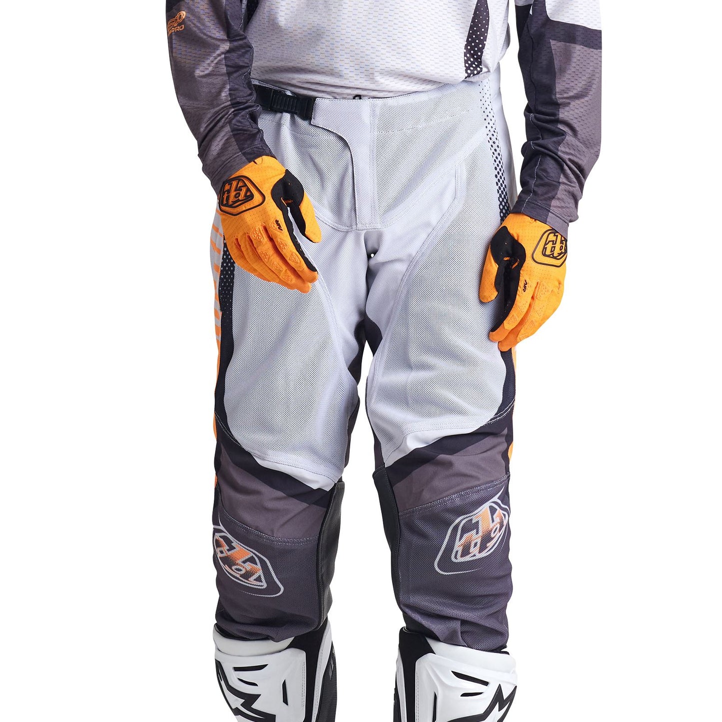 Troy Lee Designs 2025 Motocross Combo Kit GP Pro Air Bands  Grey Neo Orange