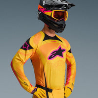 Alpinestars 2026 Techstar Nomur Motocross Jersey Orange Yellow Pink