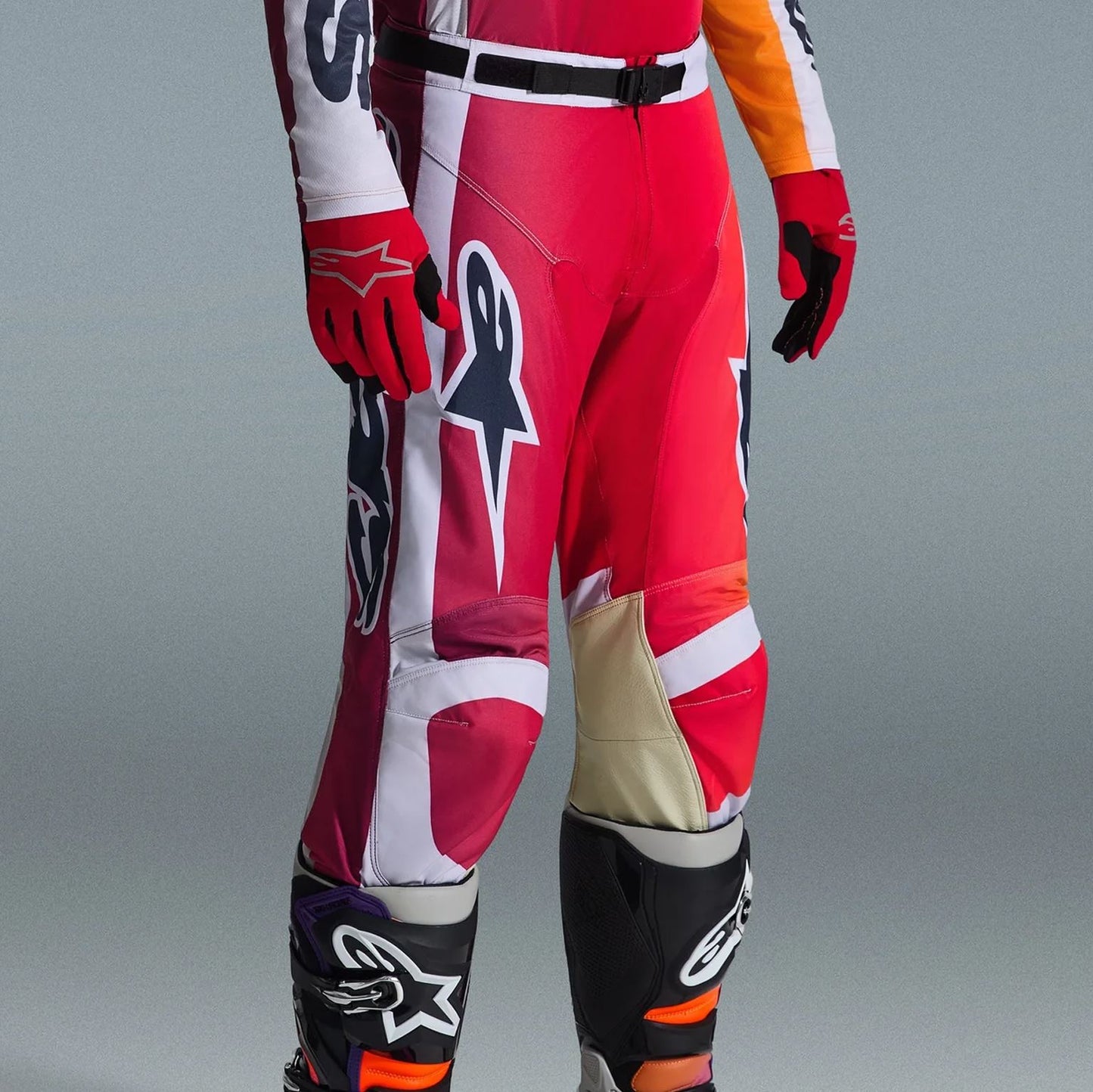 Alpinestars 2026 Racer Portl Motocross Pants Red Light Grey Dark Grey