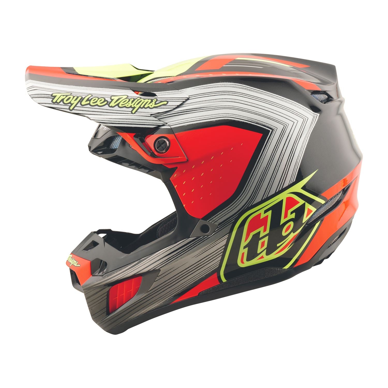Troy Lee 2026 Motocross Helmet SE5 Composite Stripes Black Infra Red