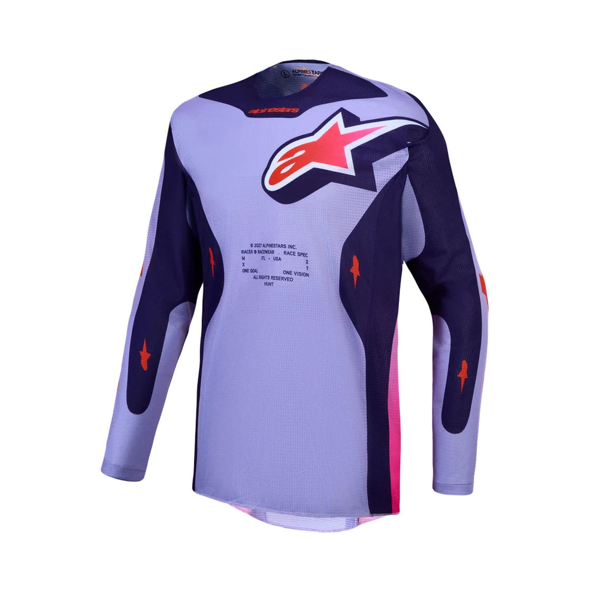 Alpinestars 2027 Racer Air Hunt MX Combo Kit Light Violet Deep Purple Pink Fluo