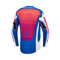 Alpinestars 2027 Techstar Maven MX Jersey White Hot Coral Blithe Blue