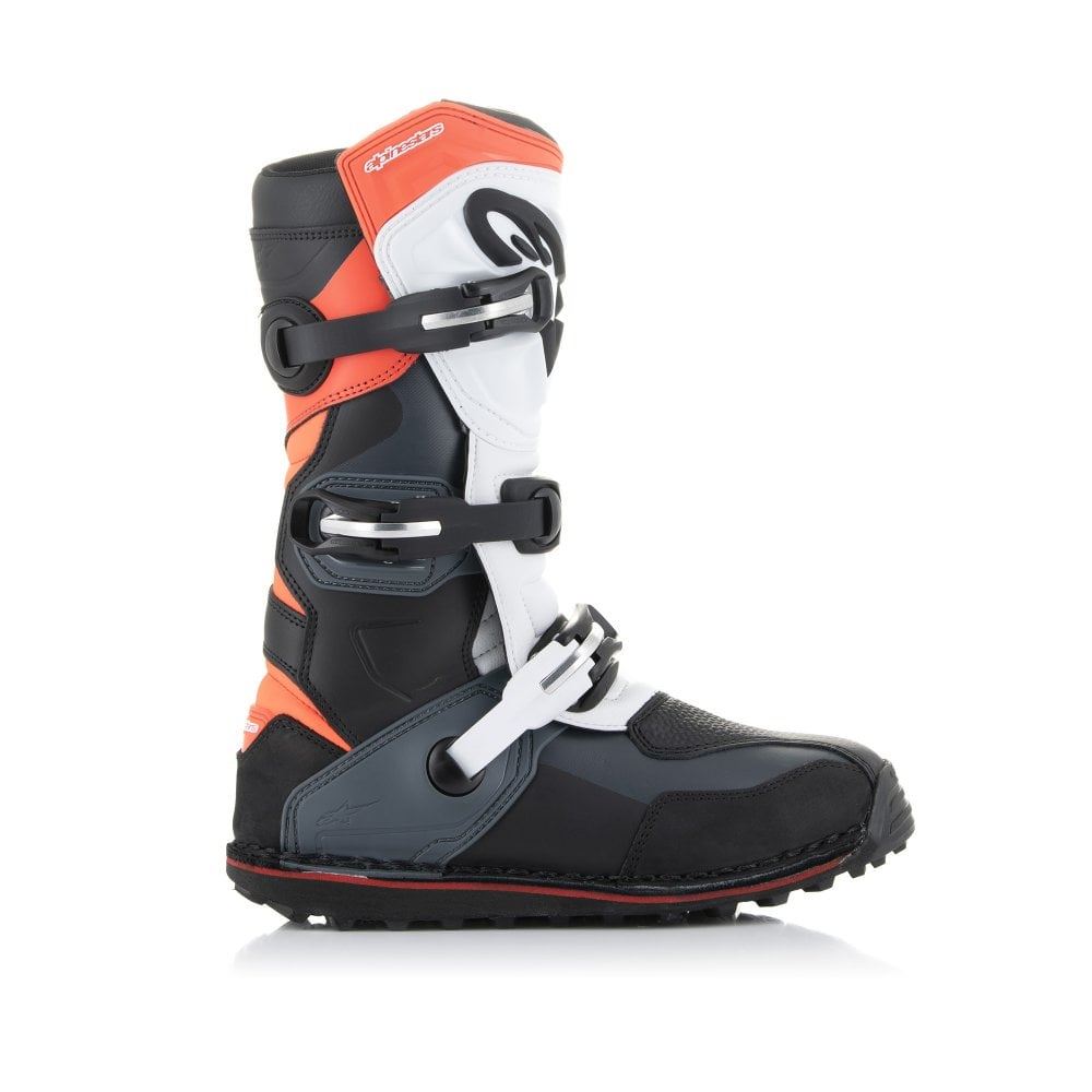 Alpinestars 2027 Tech-T Trials Boots Black Grey Red Fluo