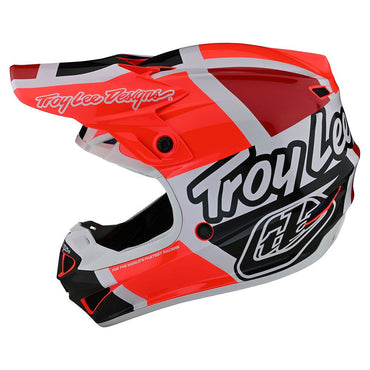 Troy Lee Designs 2025 Youth SE4 Polyacrylite Helmet W/MIPS Quattro Red Charcoal
