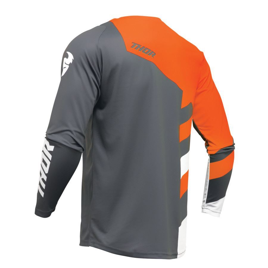 Thor 2025 Sector Checker Charcoal Orange Motocross Jersey