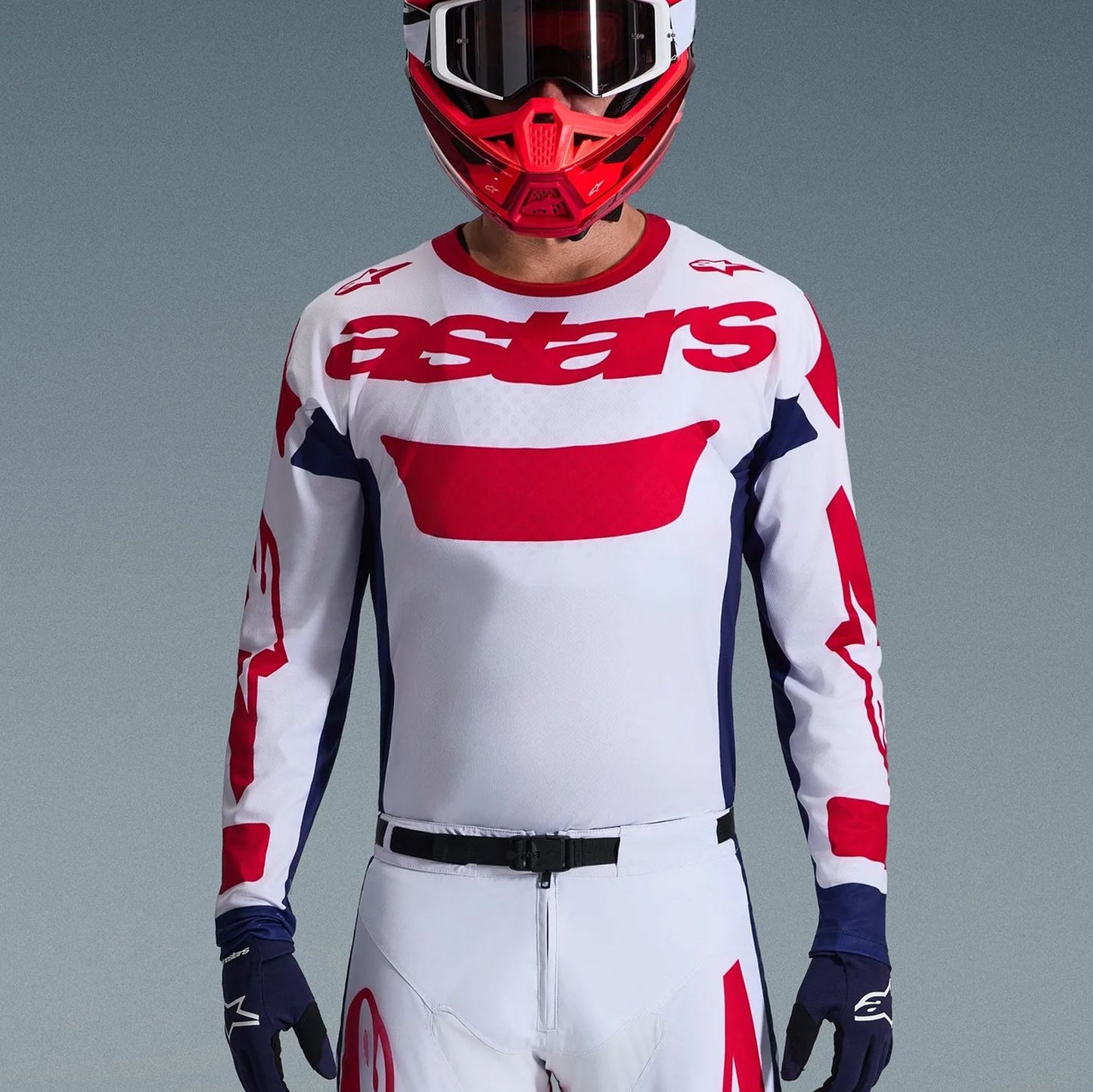 Alpinestars 2026 Racer Riway Motocross Jersey White Blue Red