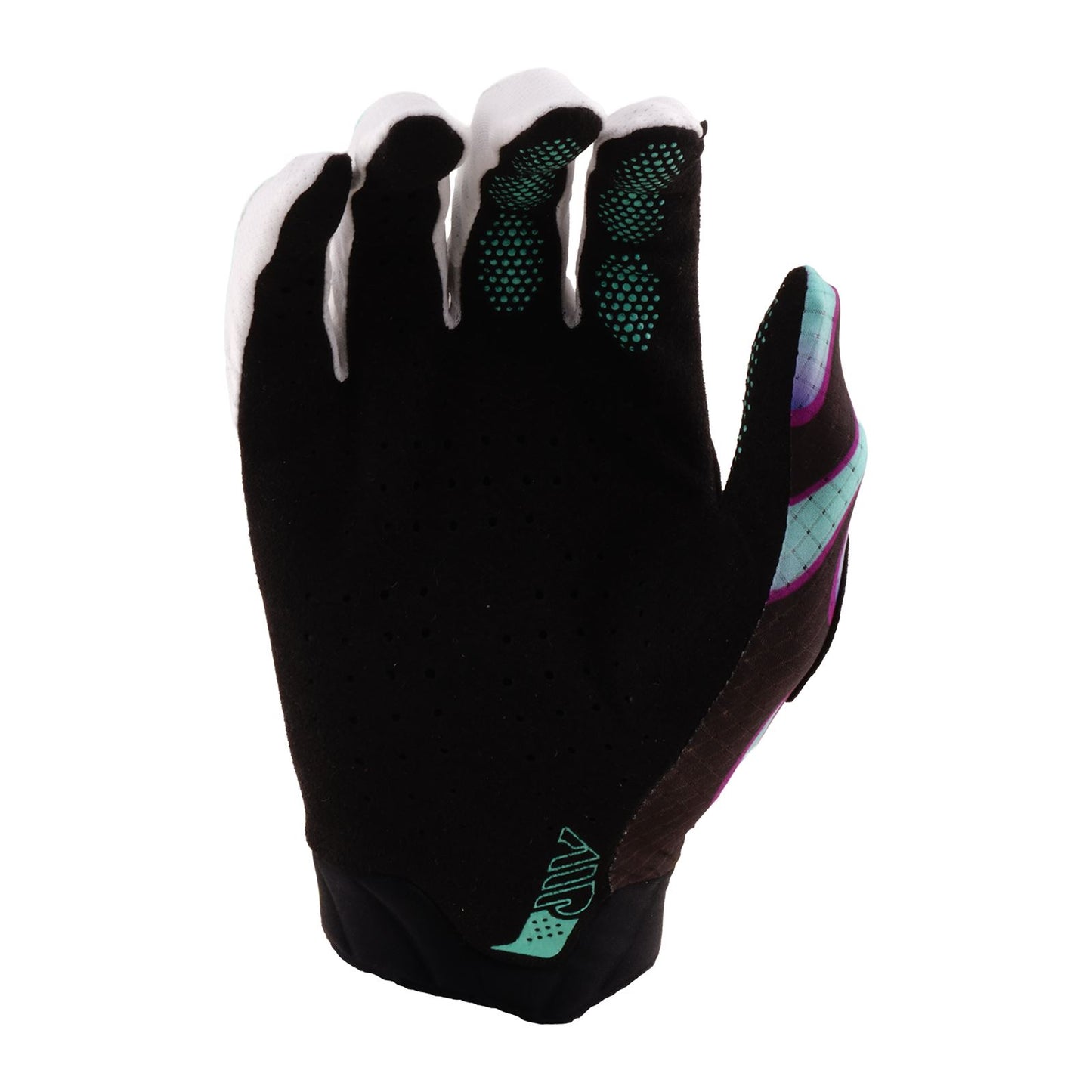Troy Lee Designs Spring 2026 Air Overspray MX Gloves Black Real Teal