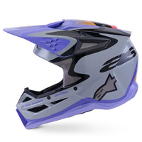 Alpinestars 2026 SM3 Jettson Motocross Helmet Grey Purple Black Glossy