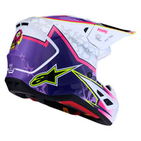 Alpinestars 2027 S-M7 Blaster MX Helmet Purple Pink White