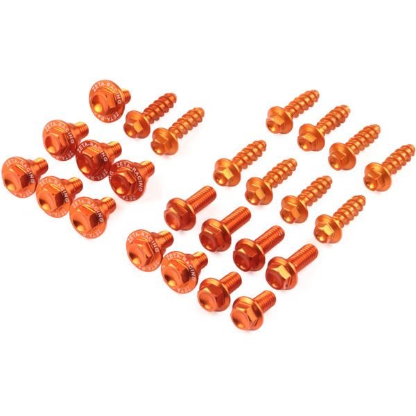 Zeta Racing Aluminium Bolt Kit For KTM Plastics Orange KTM SX SX-F SXF ZE88-5843