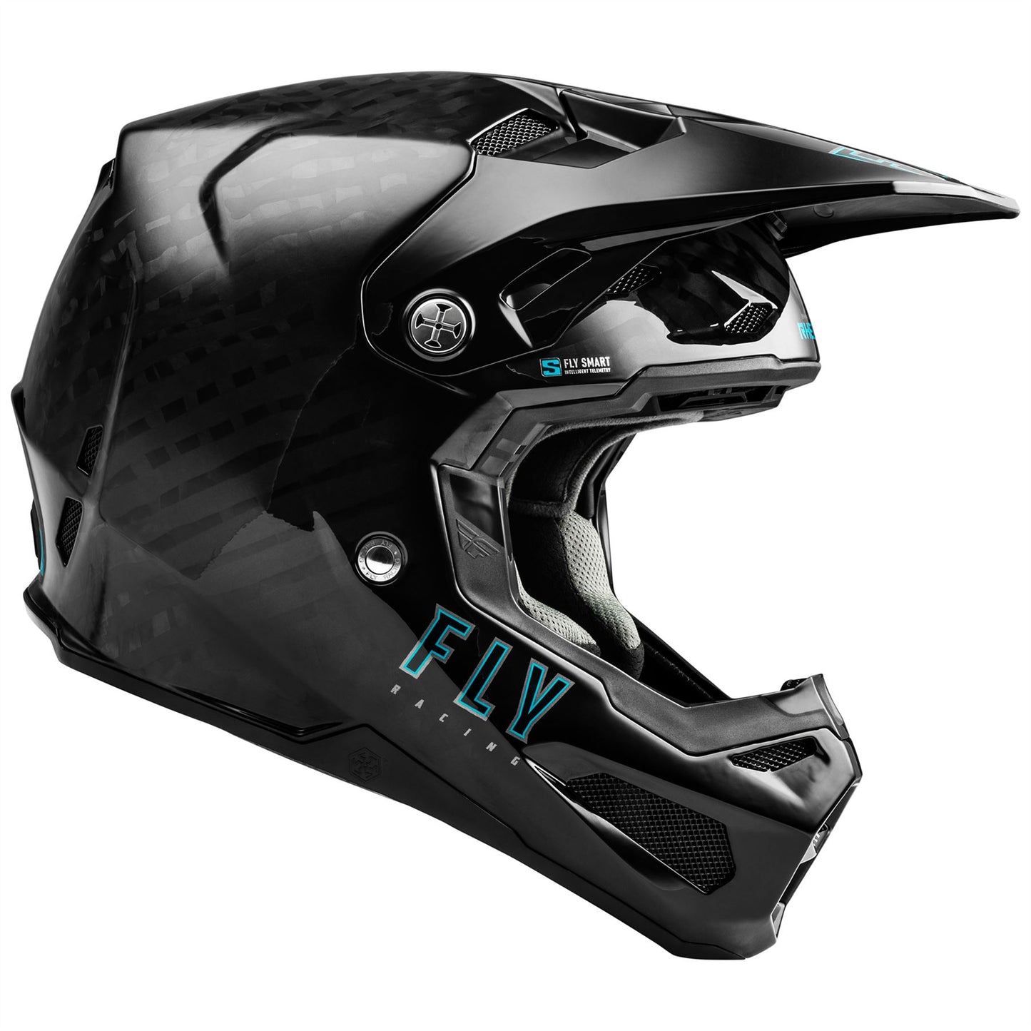 Fly Racing 2025 Youth Formula S Carbon Motocross Helmet Black Youth