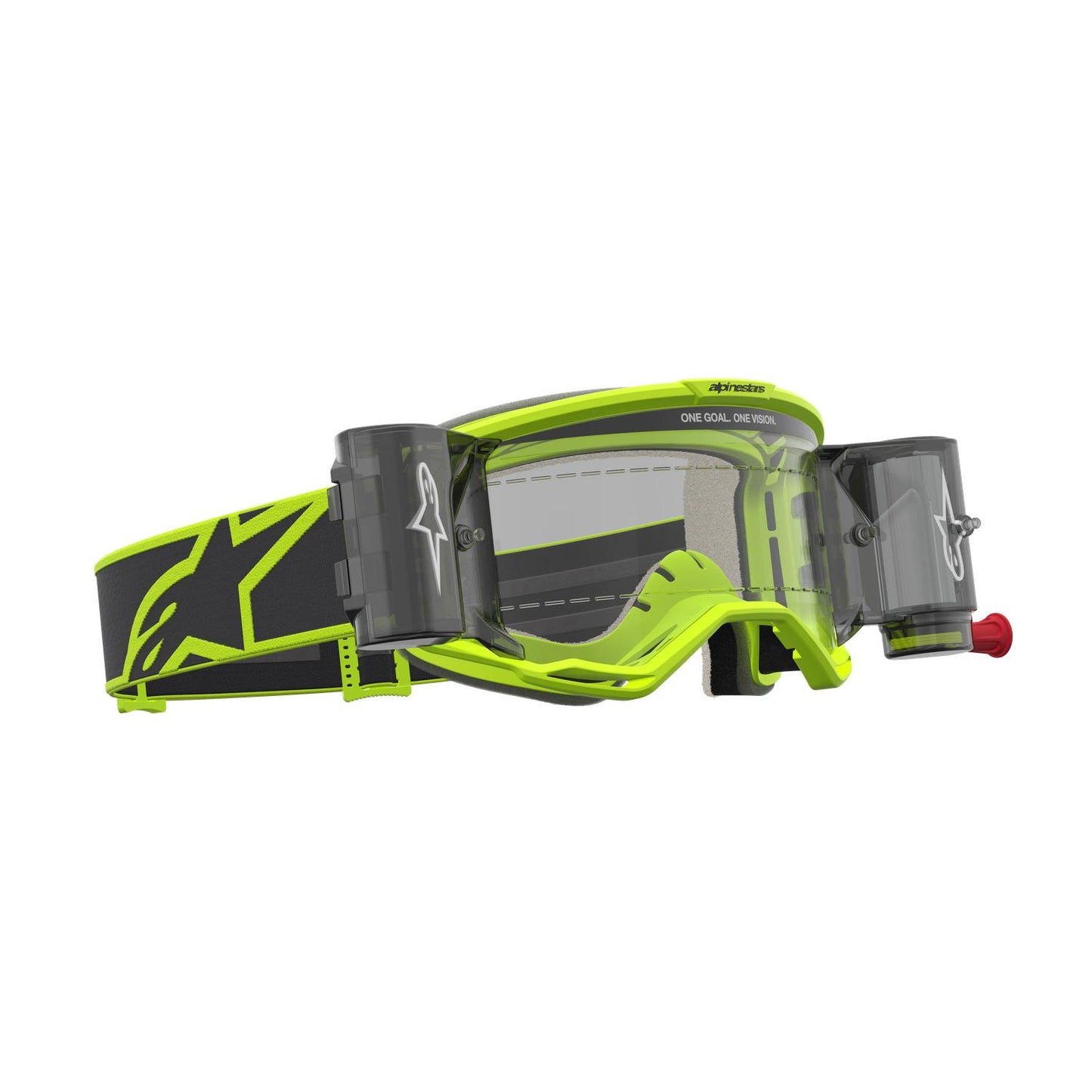Alpinestars 2027 Vision 5 Rora Roll Off MX Goggles Yellow Flo Black Clear