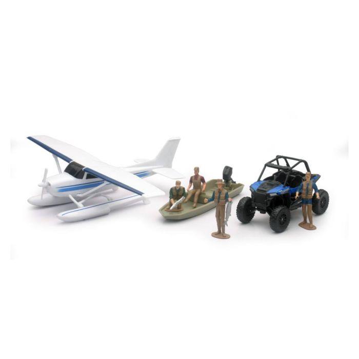 Adventure And Polaris RZR And Float Plane Set 1:32 Scale Model Toy