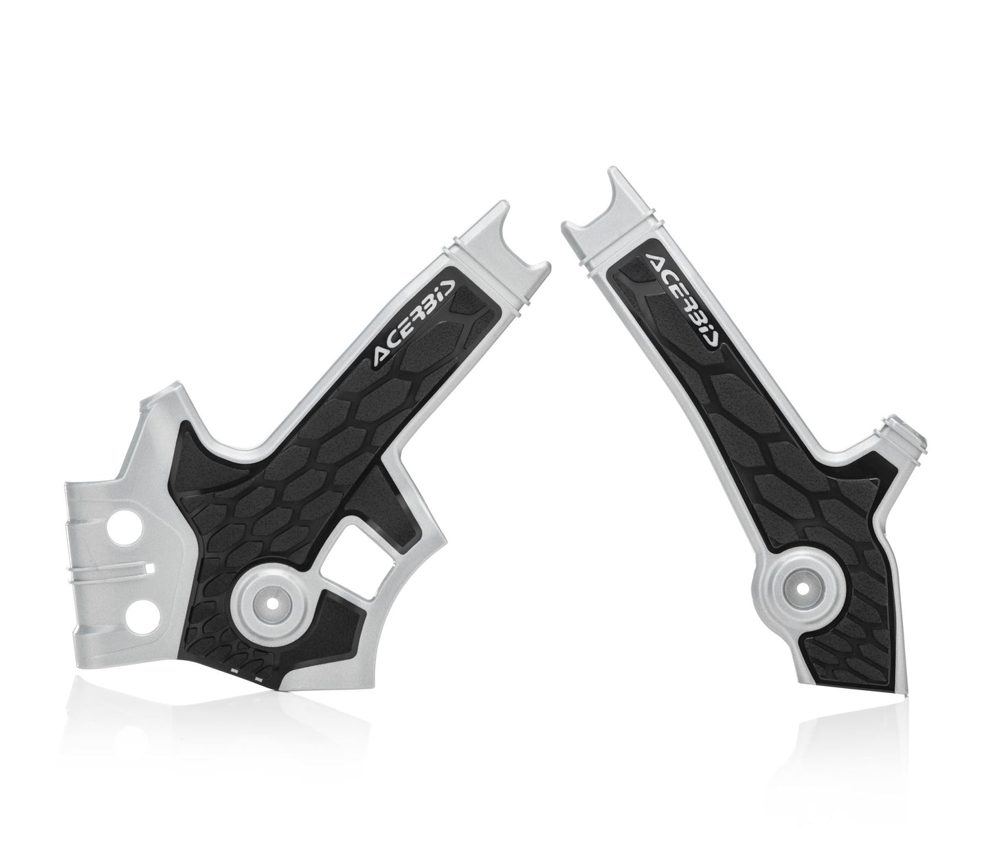 Acerbis X-Grip Frame Protector Guards Silver Black For Suzuki DR 650 1996-2023