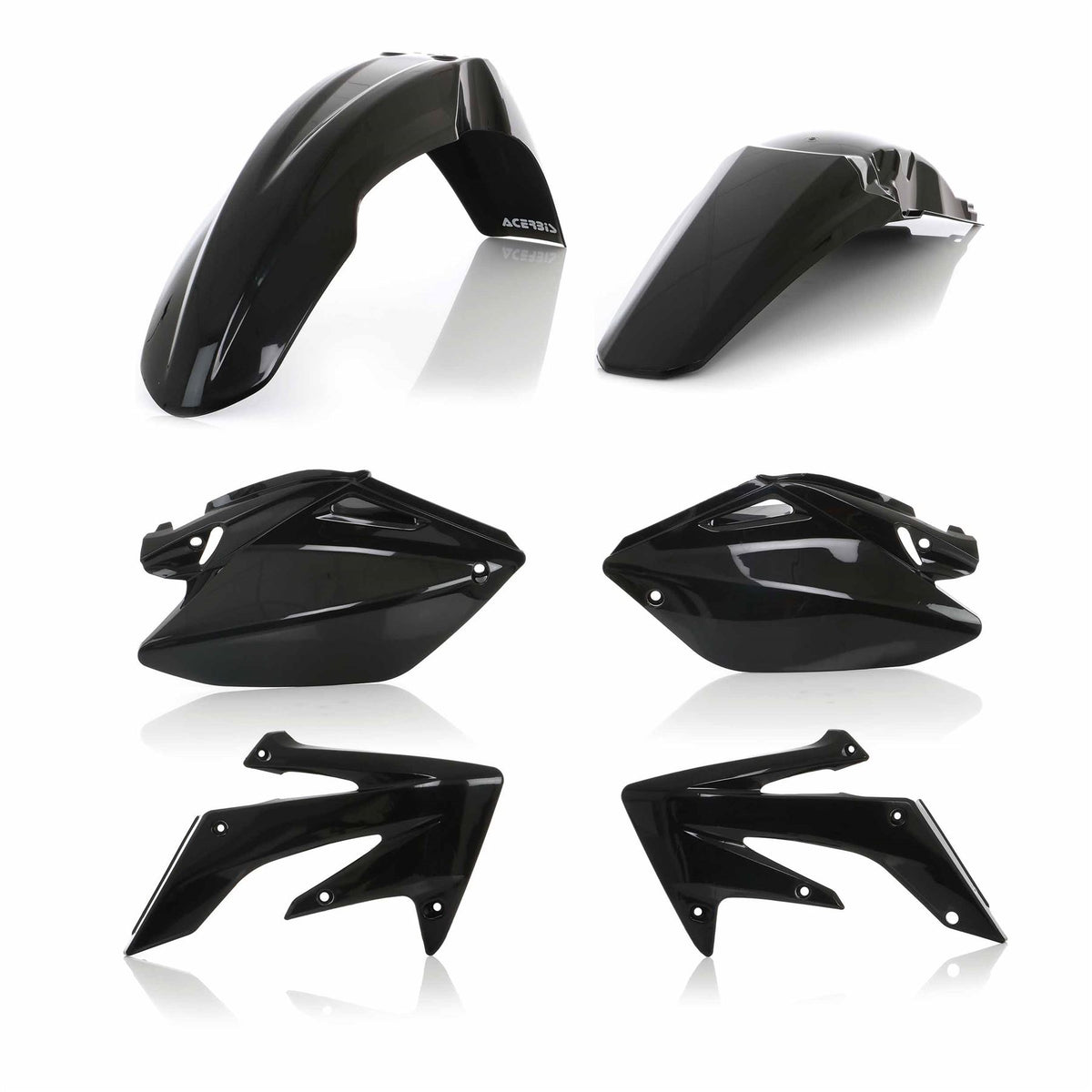 Acerbis Plastic Kit Black For HONDA CRF 250 R 2004-2005