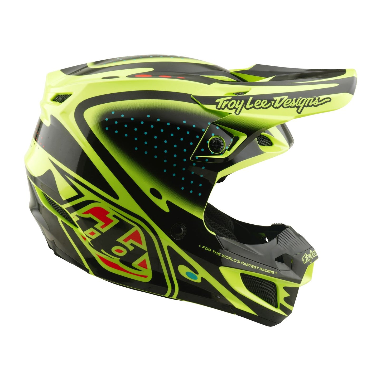 Troy Lee Designs Spring 2026 MX SE5 Polycarbonate The Line Helmets Flo Yellow