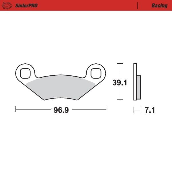 Moto-Master Front Left Pro Racing Sintered Brake Pads For Polaris Scrambler 500 4x4 2003-2012
