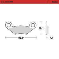Moto-Master Front Left Pro Racing Sintered Brake Pads For Polaris Xpedition 325 2000-2002