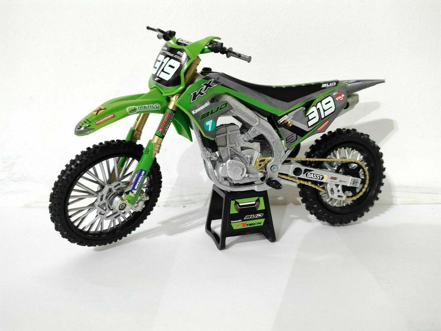 Kawasaki Bud Racing Quentin Marc Prugnieres  #319 KXF 450 2021 1:12 SCALE Toy Model MX