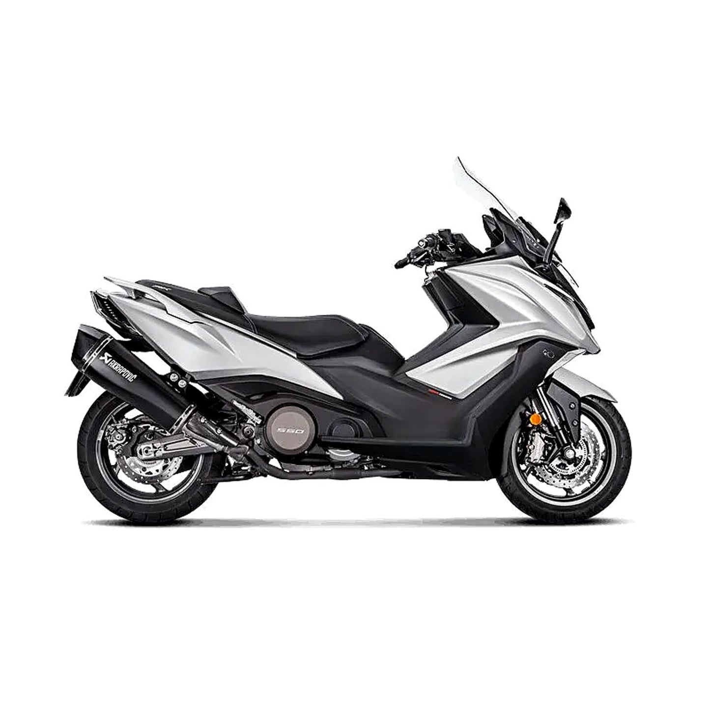 Akrapovic Stainless Steel Black Line Slip On Silencer For Kymco AK 550 I ABS 2017-2020