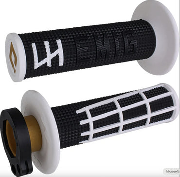 ODI EMIG 2.0 Lock On Grip Black White For Honda CRF 250X 2004-2025