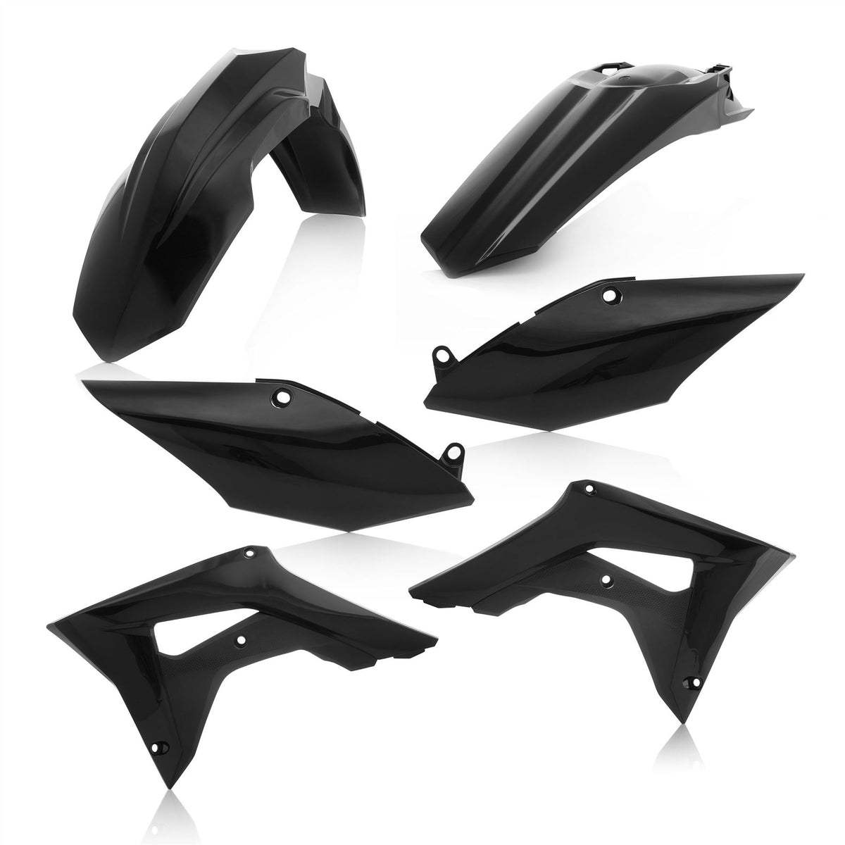 Acerbis Plastic Kit Black For HONDA CRF 250 R 2018-2021