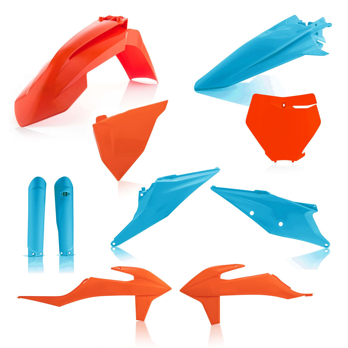 Acerbis Full Plastic Kit Orange Blue For KTM XC 300 TPI 2020-2022