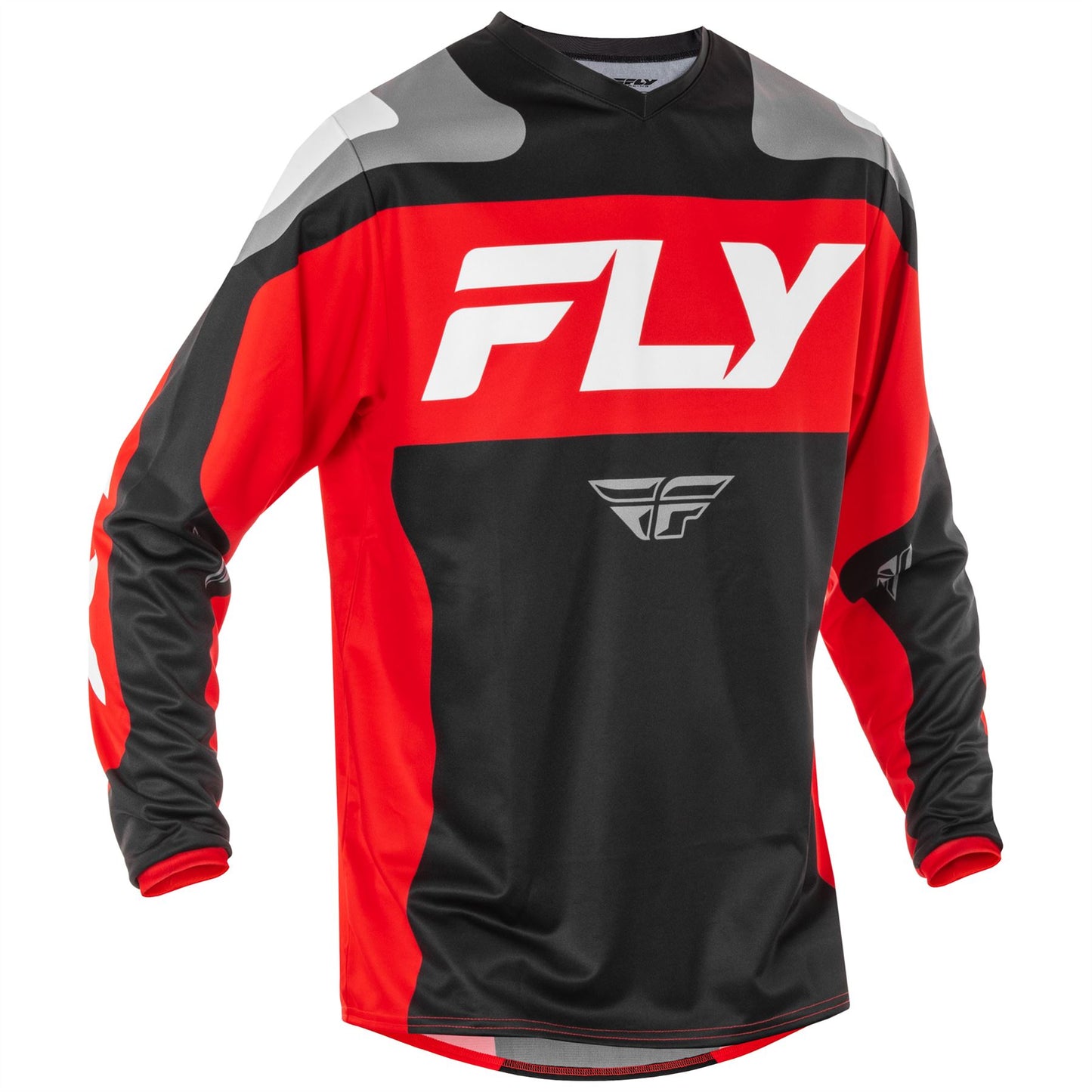 Fly Racing 2025 F-16 Motocross Jersey Black Red White
