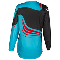 Fly Racing 2025 Motocross Combo Kit F-16 Youth Cyan Black Red