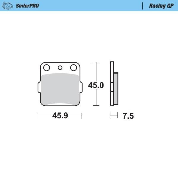 Moto-Master Front Left Pro Racing GP Sintered Brake Pads For Suzuki LT-Z 400 Quad Sport 2002-2014