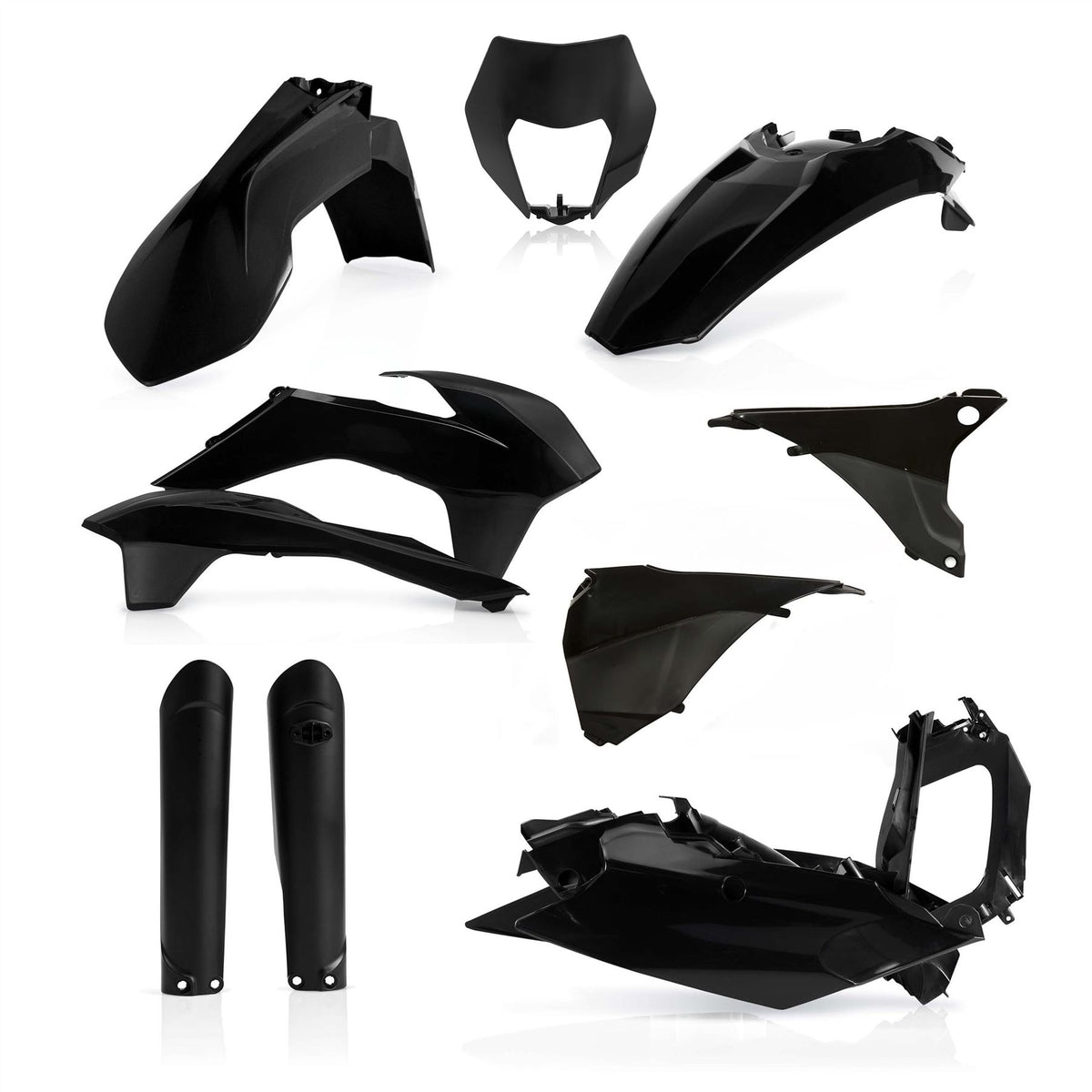 Acerbis Full Plastic Kit Black For KTM EXC 300 2016