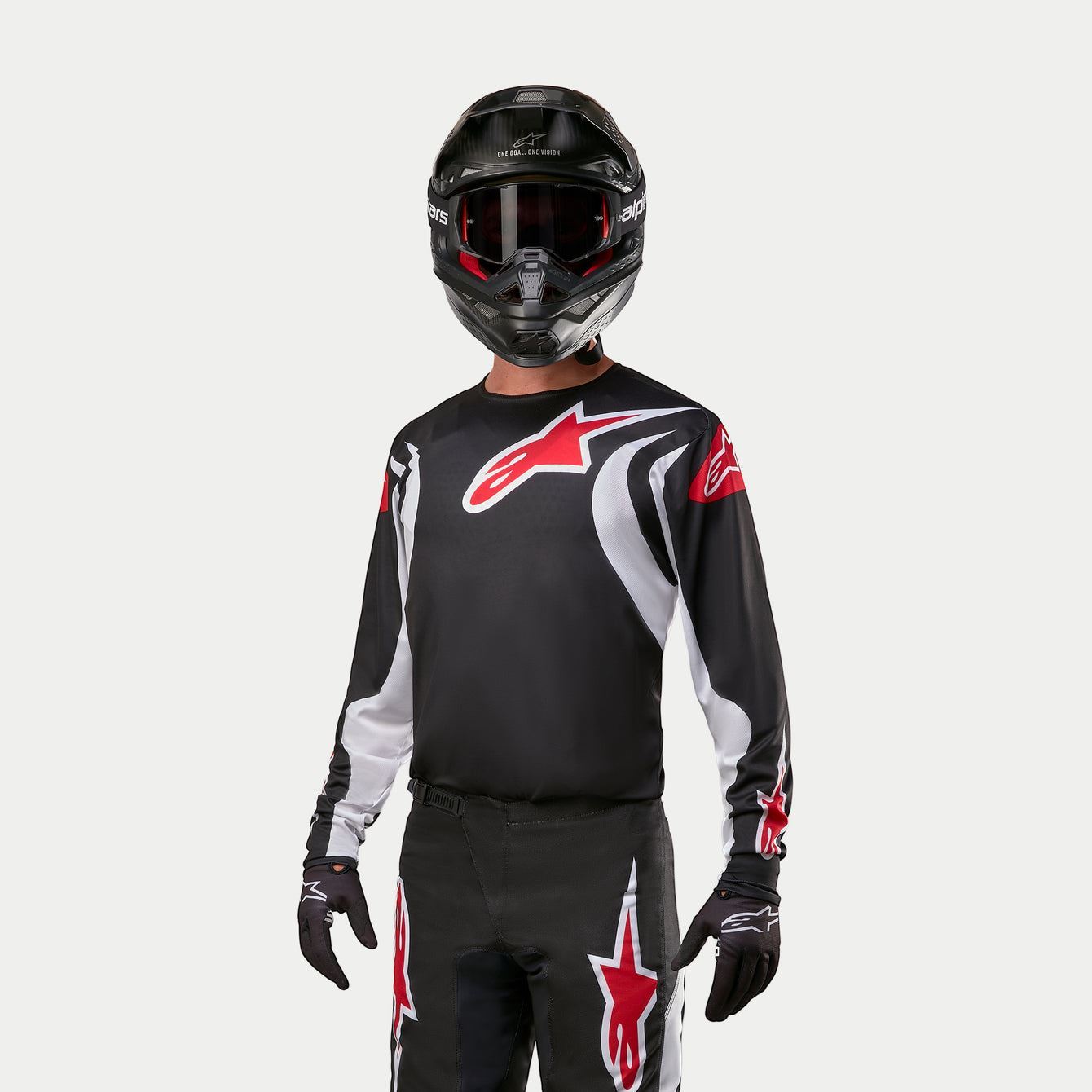 Alpinestars 2024 Fluid Lucent Motocross Jersey Black White Clearance