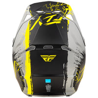 Fly Racing 2025 Formula CP Manic Motocross Helmet Matte Grey Black Yellow