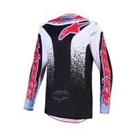 Alpinestars 2027 Fluid Drag MX Jersey Black White Light Blue Red Fluo