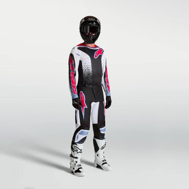 Alpinestars 2027 Fluid Drag MX Combo Kit Black White Light Blue Red Fluo