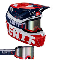 Leatt 2023 Helmet Moto 7.5 V23 Royal with 4.5 Goggles & Helmet Bag