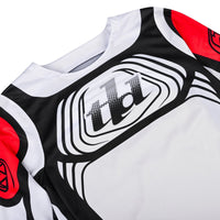 Troy Lee Designs 2025 Motocross GP PRO Youth Wavez Jersey Off White Red