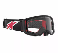 Alpinestars 2025 Goggles Supertech Corp Black Red Clear