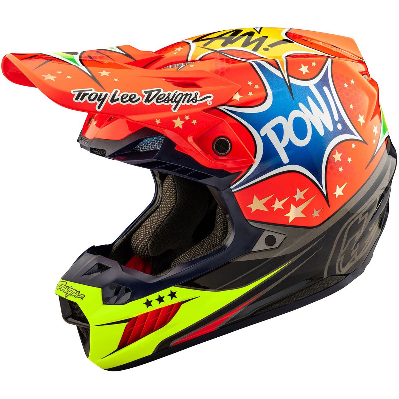 Troy Lee Designs 2025 Motocross Helmet SE5 Composite Cosmic Explosion Red