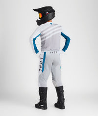 Thor 2025 Motocross Combo Kit Launchmode Vented Raid White Grey