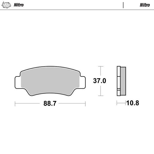 Moto-Master Rear Nitro Sintered Brake Pads For CF Moto Z-Force 800 2018