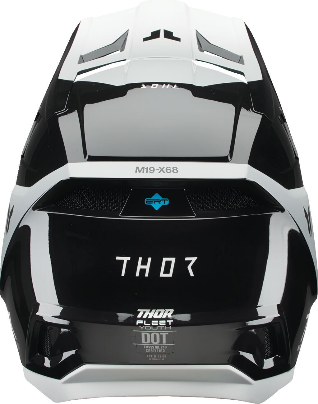 Thor MX Spring 2025 Youth Helmet Fleet Storm Black White