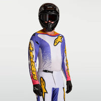 Alpinestars 2027 Fluid Drag MX Jersey Light Lilac Blue Iris Gold