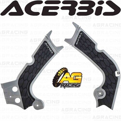 Acerbis X-Grip Frame Protector Guards Silver For Honda CRF 450 R 2017-2018