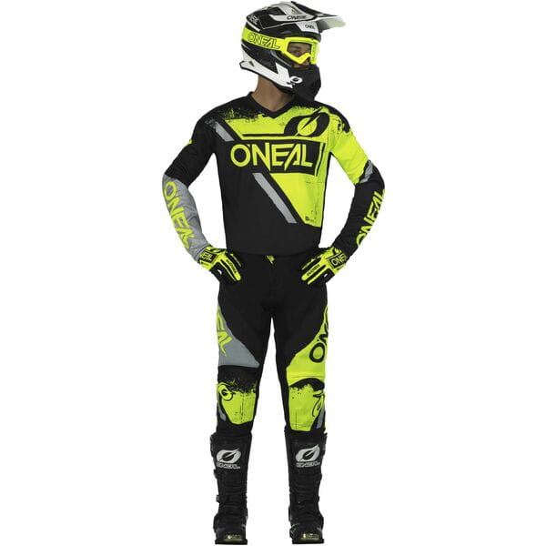 O'Neal 2024 Motocross Combo Kit Element Shocker Black Neon Yellow