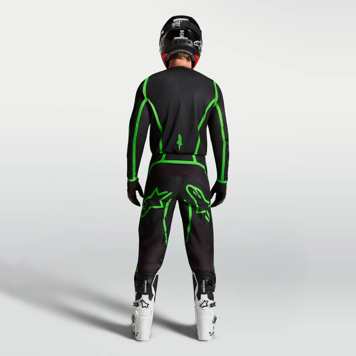 Alpinestars 2027 Fluid Apex MX Combo Kit Black Green Fluo