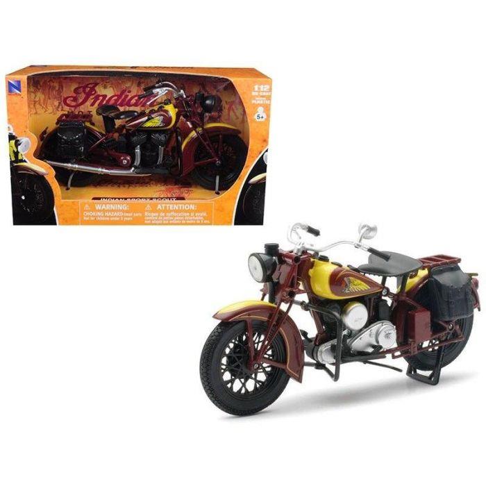 Indian Sport Scout 1934 Chief Motorcycle 1:12 Scale Model Toy